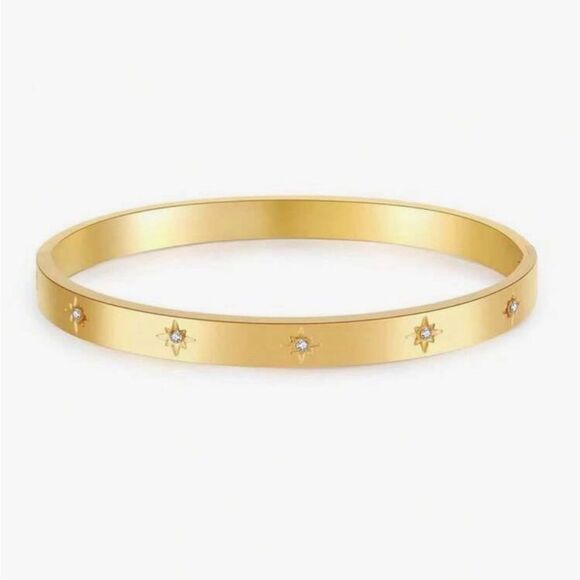 Vintage gold bangle M738 - Picture 4 of 8